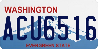 WA license plate ACU6516