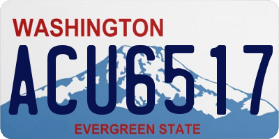 WA license plate ACU6517