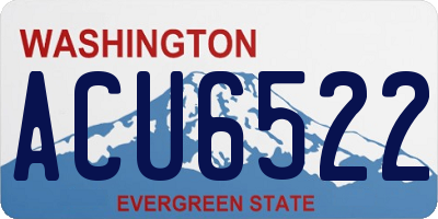 WA license plate ACU6522
