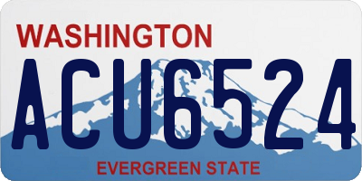 WA license plate ACU6524