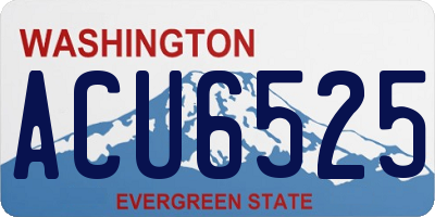 WA license plate ACU6525