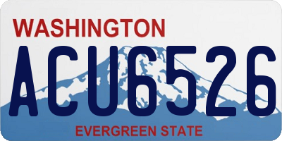 WA license plate ACU6526