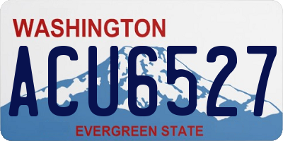 WA license plate ACU6527