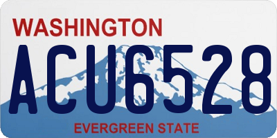 WA license plate ACU6528