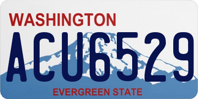 WA license plate ACU6529