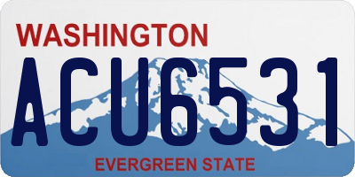 WA license plate ACU6531