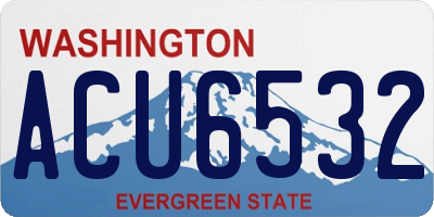 WA license plate ACU6532