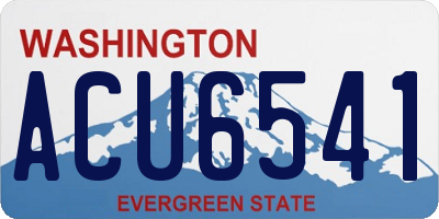 WA license plate ACU6541