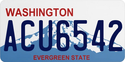 WA license plate ACU6542