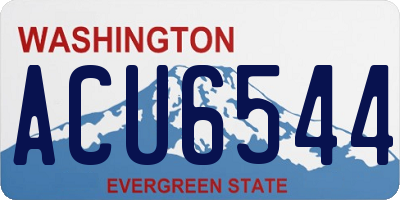 WA license plate ACU6544