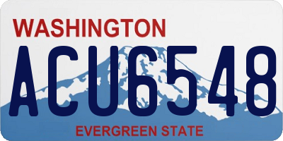 WA license plate ACU6548