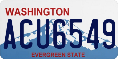 WA license plate ACU6549
