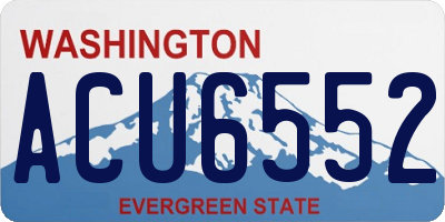 WA license plate ACU6552