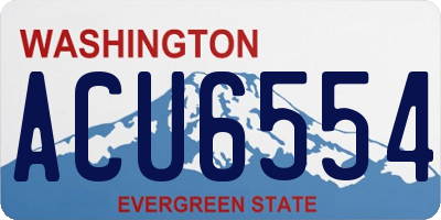 WA license plate ACU6554