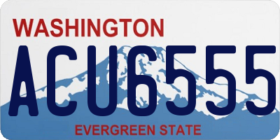 WA license plate ACU6555
