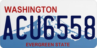 WA license plate ACU6558