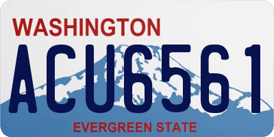 WA license plate ACU6561