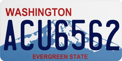 WA license plate ACU6562
