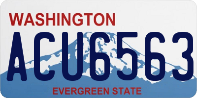 WA license plate ACU6563