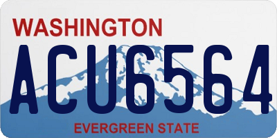 WA license plate ACU6564