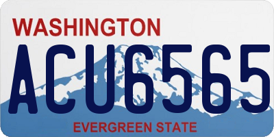WA license plate ACU6565