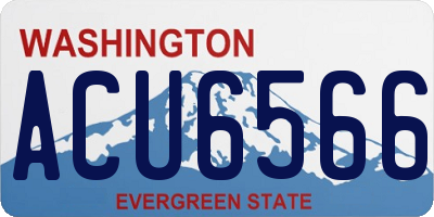 WA license plate ACU6566