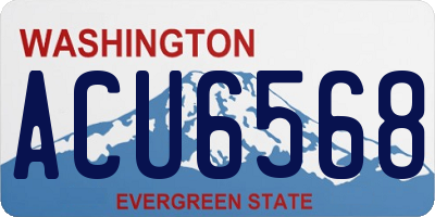 WA license plate ACU6568