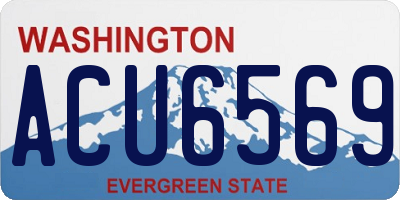 WA license plate ACU6569
