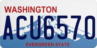 WA license plate ACU6570