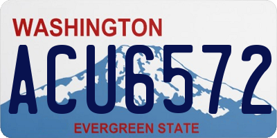 WA license plate ACU6572