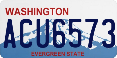 WA license plate ACU6573