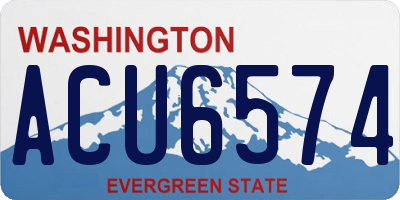 WA license plate ACU6574