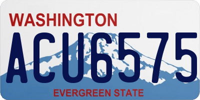 WA license plate ACU6575