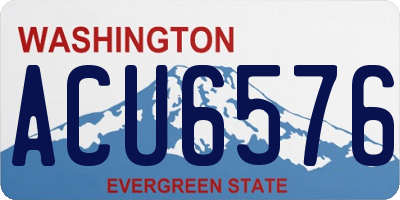 WA license plate ACU6576