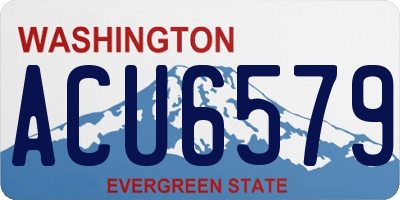 WA license plate ACU6579