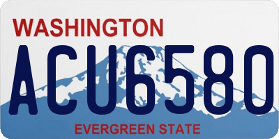 WA license plate ACU6580