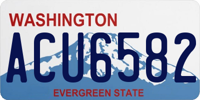WA license plate ACU6582