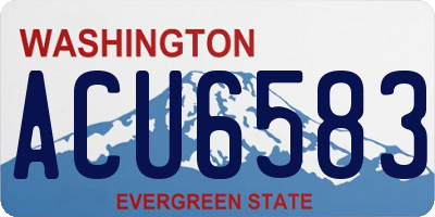 WA license plate ACU6583