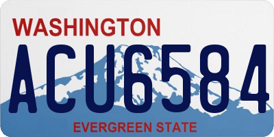 WA license plate ACU6584