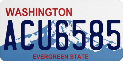 WA license plate ACU6585