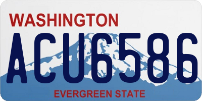 WA license plate ACU6586