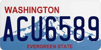 WA license plate ACU6589