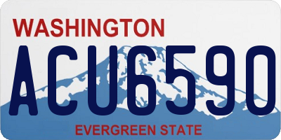 WA license plate ACU6590