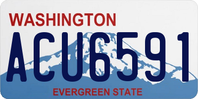 WA license plate ACU6591