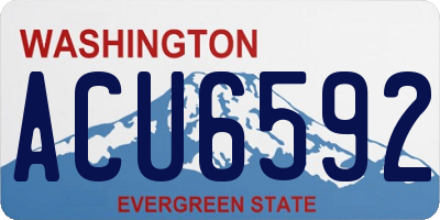WA license plate ACU6592
