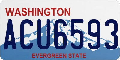 WA license plate ACU6593