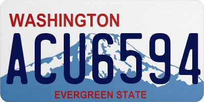 WA license plate ACU6594