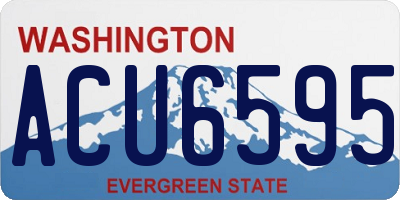 WA license plate ACU6595