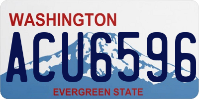 WA license plate ACU6596