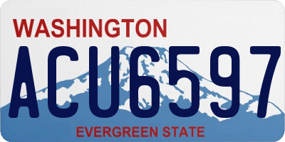 WA license plate ACU6597